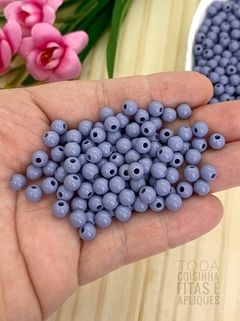 BOLA PLÁSTICA LEITOSA PARA PULSEIRAS 6 MM - 20 G - AZUL03