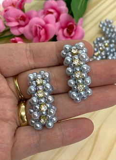 ENTREMEIO PEROLADO COM STRASS - TAM M - UNIDADE - Toda Coisinha Fitas e Apliques