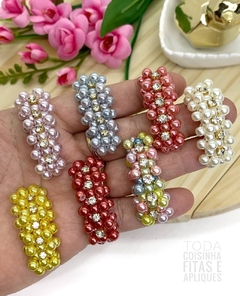 ENTREMEIO PEROLADO COM STRASS - TAMANHO G
