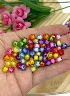 ENTREMEIO PARA PULSEIRAS BOLA ACHATADA COLORIDA - CLR01 - 20 GRAMAS