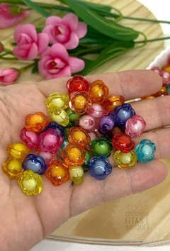 ENTREMEIO PARA PULSEIRAS FLOR COLORIDA - CLR03 - 20 GRAMAS