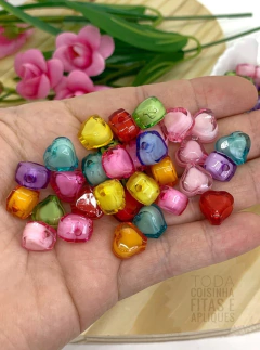 ENTREMEIO PARA PULSEIRAS CORAÇÃO COLORIDO - CLR02 - 20 GRAMAS