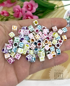 ENTREMEIO PARA PULSEIRAS EMOJI QUADRADO - CLR27 - 20 GRAMAS