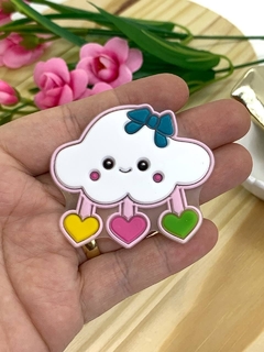 APLIQUE EMBORRACHADO NUVEM CHUVA DE AMOR - EMB155 - 2 UNIDADES