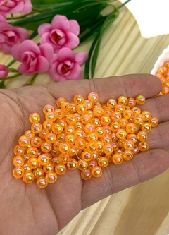 BOLA TRANSLÚCIDA PARA PULSEIRAS 6 MM - 20 G - LARANJA