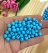 BOLA PLÁSTICA LEITOSA PARA PULSEIRAS 8 MM - AZUL04 - 20 GRAMAS