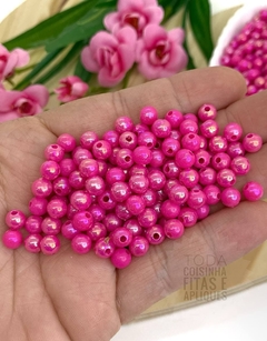 BOLA IRISADA ROSA 6MM - IRI613 - 20 GRAMAS