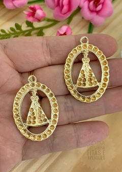 PINGENTE METAL DOURADO NOSSA SENHORA APARECIDA - AR06 - UNIDADE