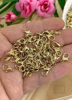 FECHO LAGOSTA 12 MM DOURADO - 5 GRAMAS