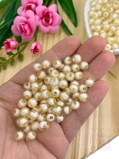 ENTREMEIO PARA PULSEIRAS DISCO 8MM BEGE - DIS803 - 20 GRAMAS