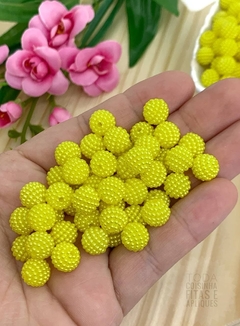 BOLA CRAQUELADA AMARELO 10MM - CRQ10 - 20 GRAMAS