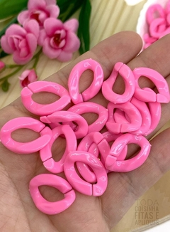 ELO PARA CORRENTE ROSA MÉDIO - 20 UNIDADES