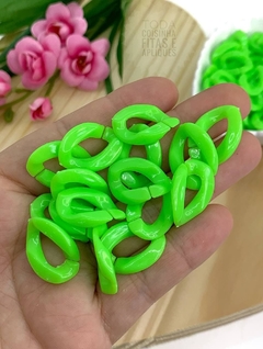 ELO PARA CORRENTE VERDE NEON - 20 UNIDADES