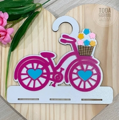CABIDE PORTA LAÇOS BIKE ROSA PINK - UNIDADE