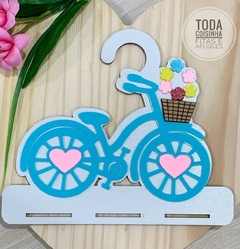 CABIDE PORTA LAÇOS BIKE VERDE TURQUESA - UNIDADE