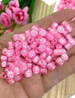ENTREMEIO PARA PULSEIRAS LETRINHA ROSA - LTR26 - 20 GRAMAS