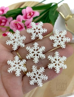 APLIQUE FLOCO DE NEVE - 5 UNIDADES