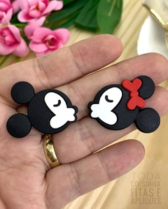 APLIQUE EMBORRACHADO MICKEY + MINNIE - EMB45 - 1 PAR