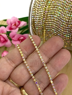 CORRENTE DE STRASS - 2MM - 1 METRO