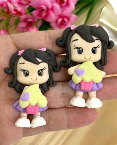 APLIQUE BISCUIT MENINA CUPCAKE - BSC14 - UNIDADE
