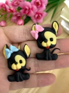 APLIQUE BISCUIT CACHORRINHO PRETO - BSC302 - UNIDADE