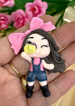 APLIQUE BISCUIT MENINA FOTÓGRAFA - BSC21 - UNIDADE