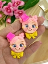 APLIQUE BISCUIT ROSTO PALHACINHA ROSA - UNIDADE
