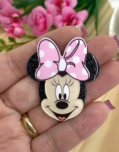 APLIQUE ACRÍLICO MINNIE ROSA - ACR48 - UNIDADE