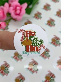 ADESIVO REDONDO - HO HO HO - 3 CM - ADS34 - 24 UNIDADES - comprar online