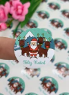 ADESIVO REDONDO - FELIZ NATAL - 3 CM - ADS33 - 24 UNIDADES