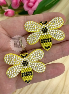APLIQUE TECIDO ABELHA COM STRASS - UNIDADE - comprar online
