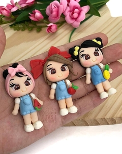 APLIQUE BISCUIT MENINA FRUTAS - BSC46 - UNIDADE