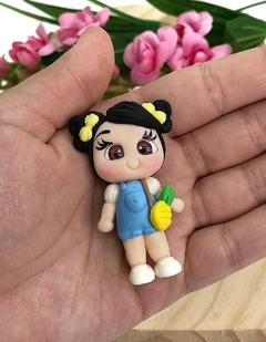 APLIQUE BISCUIT MENINA FRUTAS - BSC46 - UNIDADE - Toda Coisinha Fitas e Apliques
