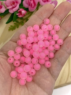 BOLA FOSCA 8 MM - ROSA NEON - 20 GRAMAS