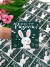 ADESIVO QUADRADO PÁSCOA 4CM - ADS40 - 24 UNIDADES