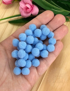 POMPOM 10 MM - 100 UNIDADES - AZUL CÉU
