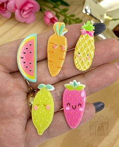 APLIQUE RESINA FRUTAS - RSN05 - 5 UNIDADES SORTIDAS