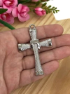 PINGENTE METAL CRUCIFIXO PRATA - AR64 - UNIDADE