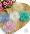 APLIQUE TECIDO FLOR ORGANZA - TCD04 - UNIDADE