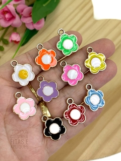 PINGENTE PARA PULSEIRAS FLOR - PGT21 - 5 UNIDADES