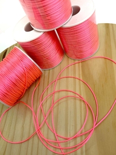 FIO RABO DE RATO ROSA FLUOR - 1 MM - 10 METROS