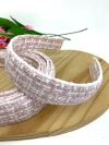TIARA TECIDO ROSA 40MM - UNIDADE