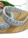 TIARA TECIDO AZUL 40MM - UNIDADE