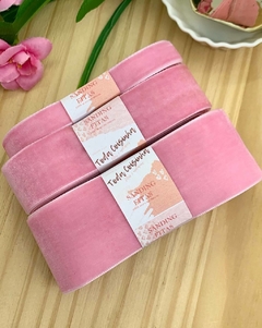 FITA VELUDO ROSA BEBÊ - 3 METROS