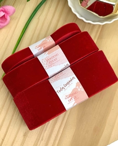 FITA VELUDO VERMELHO - 3 METROS