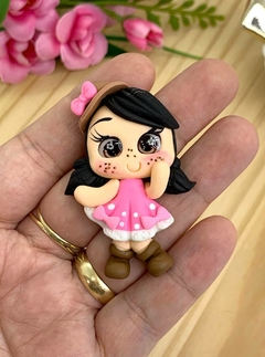 APLIQUE BISCUIT MENINA CAIPIRA - BSC122 - UNIDADE