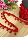 FITA POM POM 10 MM - 2 METROS - VERMELHO