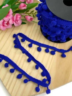 FITA POM POM 10 MM - 2 METROS - AZUL ROYAL 009
