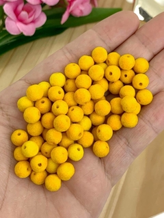 BOLA VELUDO 8 MM - AMARELO - 20 GRAMAS