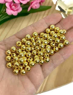 BOLA PARA PULSEIRAS DOURADA 8 MM - BOL800 - 20 GRAMAS - comprar online